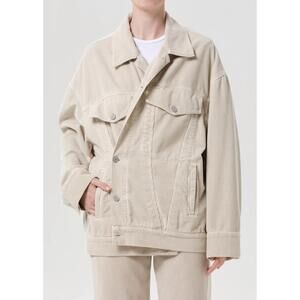 NEW AGOLDE reworked wayne corduroy jacket in rice grass